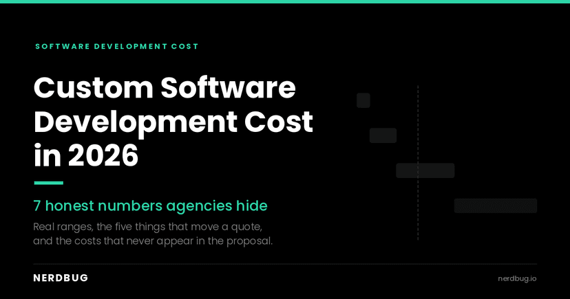 Custom Software Development Cost in 2026: 7 Honest Numbers Agencies Hide
